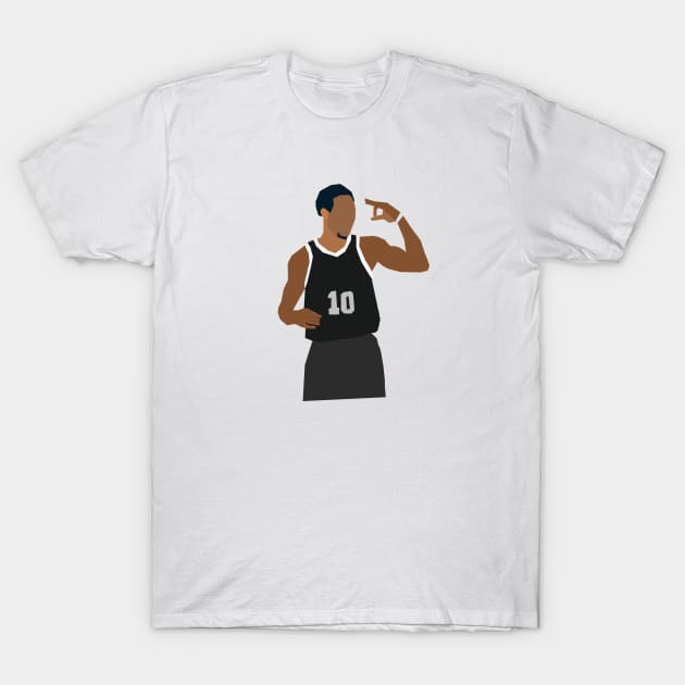 Demar Derozan - San antonio Spurs T-Shirt by xavierjfong